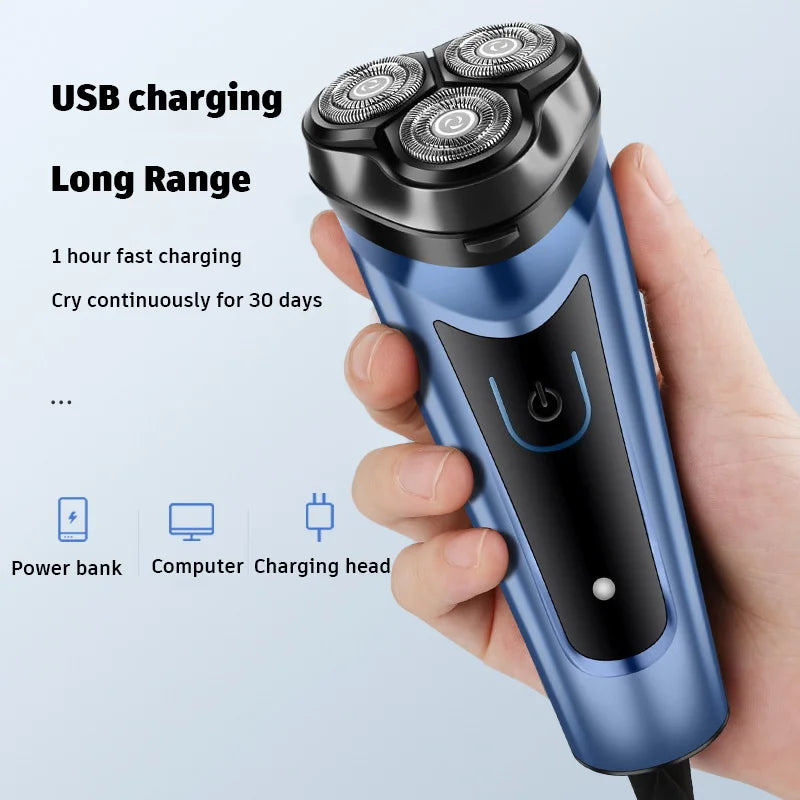 Aparelho de Barbear Elétrico USB para Homens