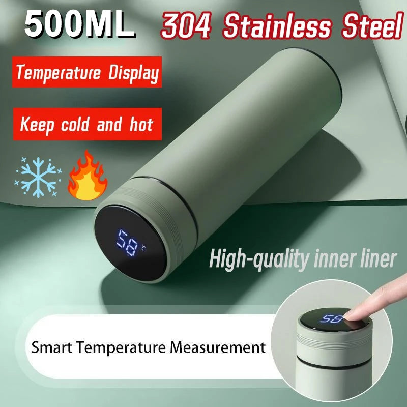 Garrafa Térmica Inteligente de Aço Inoxidável de 500ml