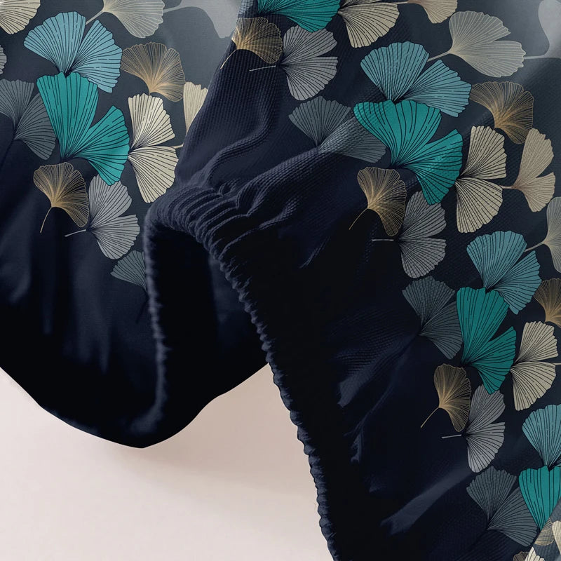 Colcha Estampada de Folhas de Ginkgo Moda Simples para Homens e Mulheres